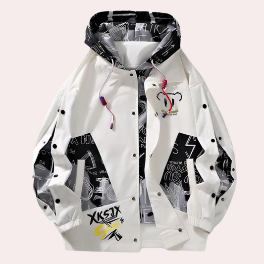 Veste à Capuche Élégante Blanche