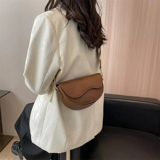 Sac Épaule Femme Élégant avec Biais Cuir - PanierRoyale
