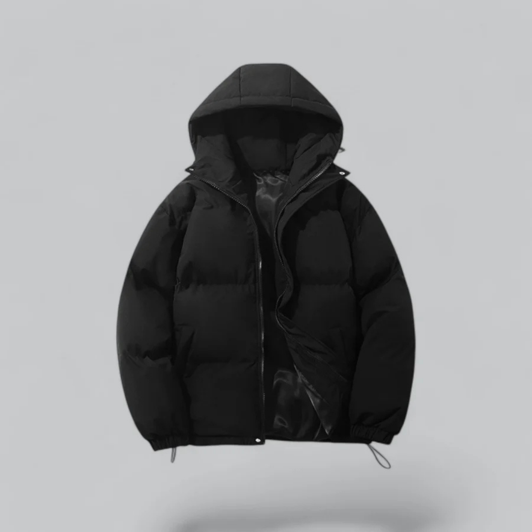 Doudoune Hiver À Capuche Zippée et Chaude