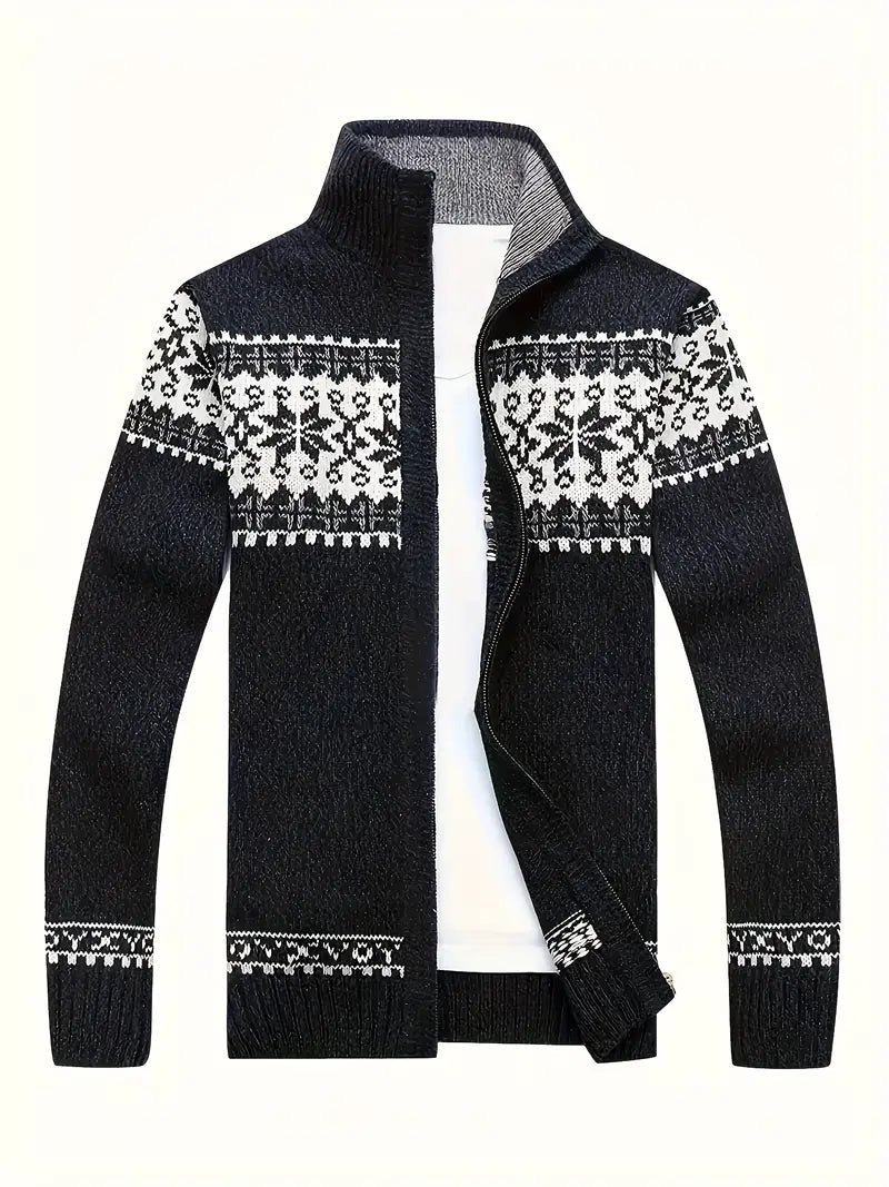 Cardigan Homme Élégant Manches Longues