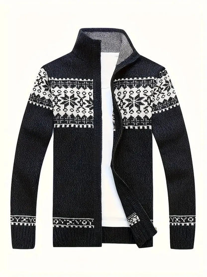 Cardigan Homme Élégant Manches Longues