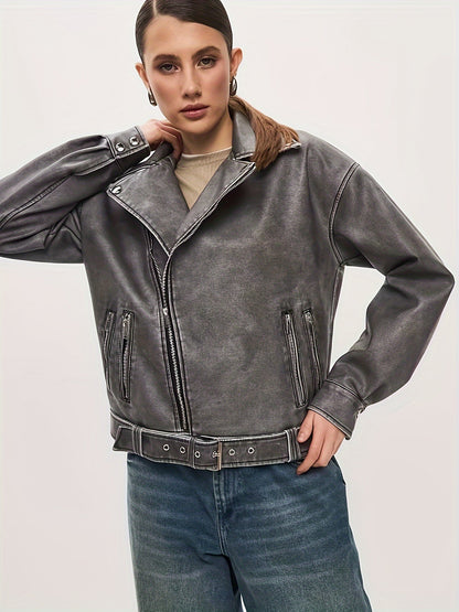 Veste Tailleur Femme Élégante avec Revers Coupé - PanierRoyale