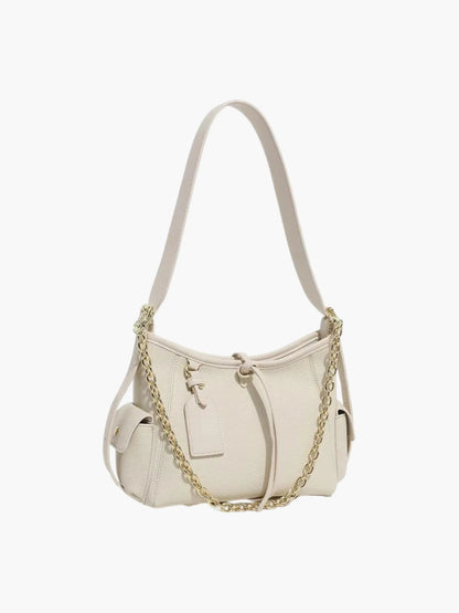 Sac à Épaules en Cuir avec Boucles Métalliques