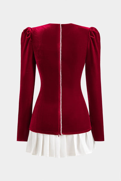 Top en Soie Plissée Élégant pour Femme