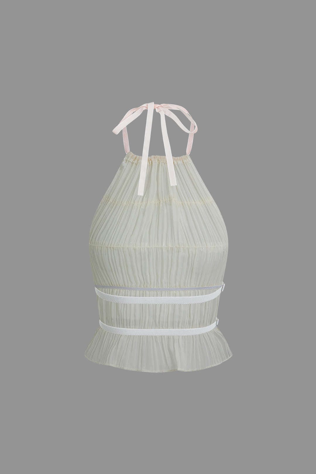 Robe de soirée deux pièces plissée élégante