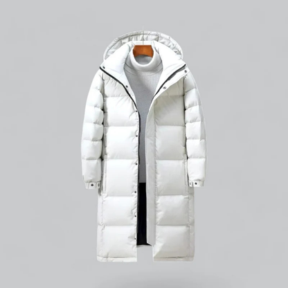Doudoune Hiver Homme Noir avec Capuche et Manches Longues