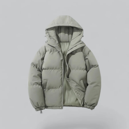 Doudoune Hiver À Capuche Zippée et Chaude
