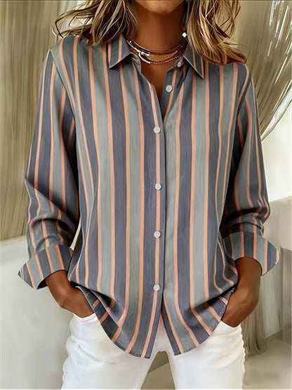 Chemise Femme Coton Manches Longues Boutonnée Coupe Décontractée
