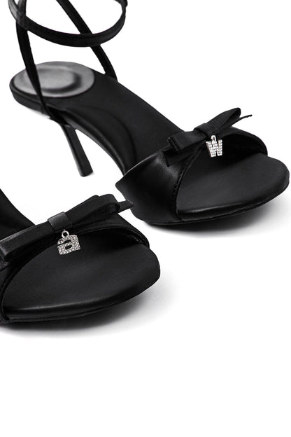 Sandales à Talons Noires Élégantes pour Femmes