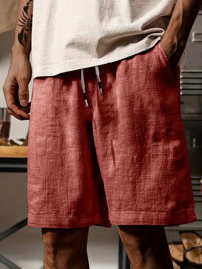 Shorts Homme Décontractés Été avec Cordelière et Tissu Doux