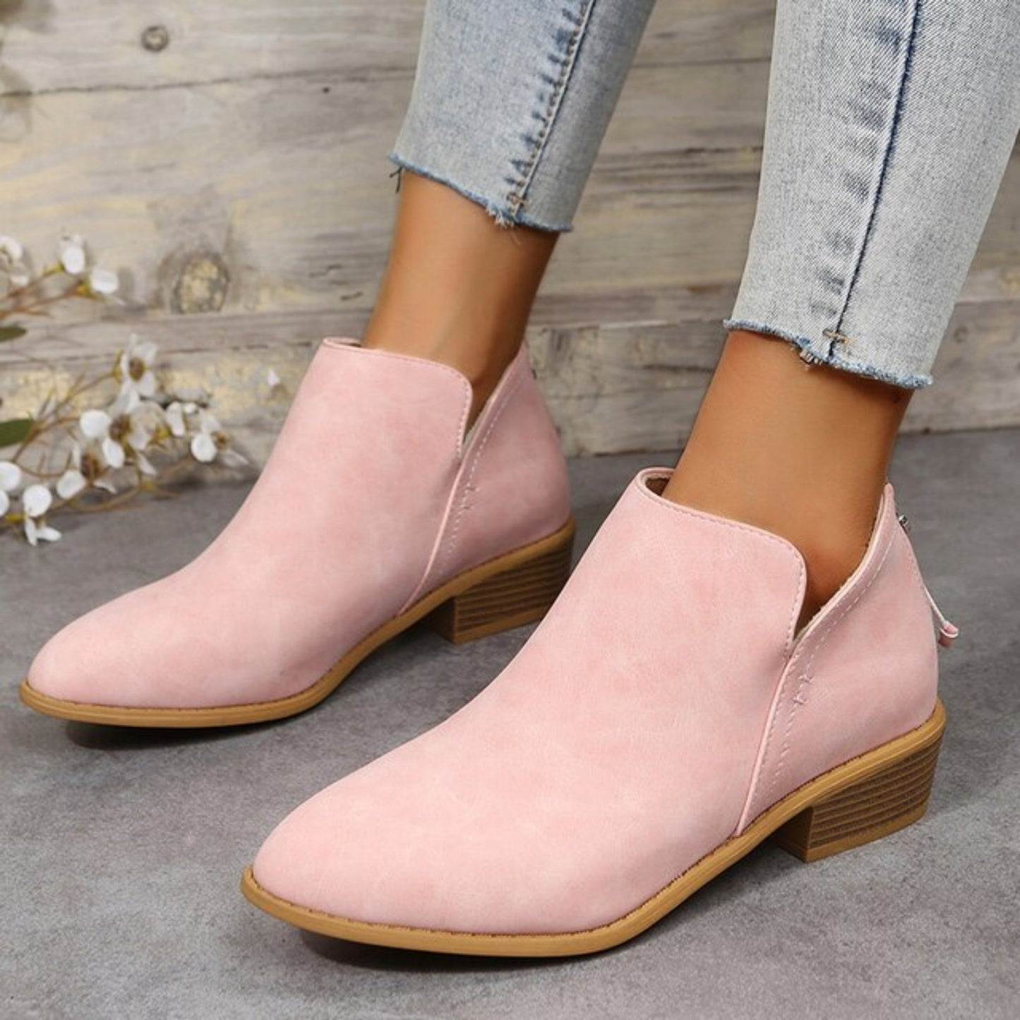 Bottines Femmes à Talon Bas Élégantes - PanierRoyale