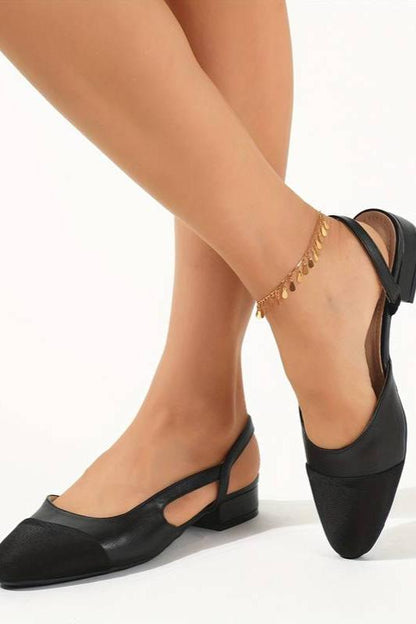 Escarpins Slingback Élégants Beige et Noir