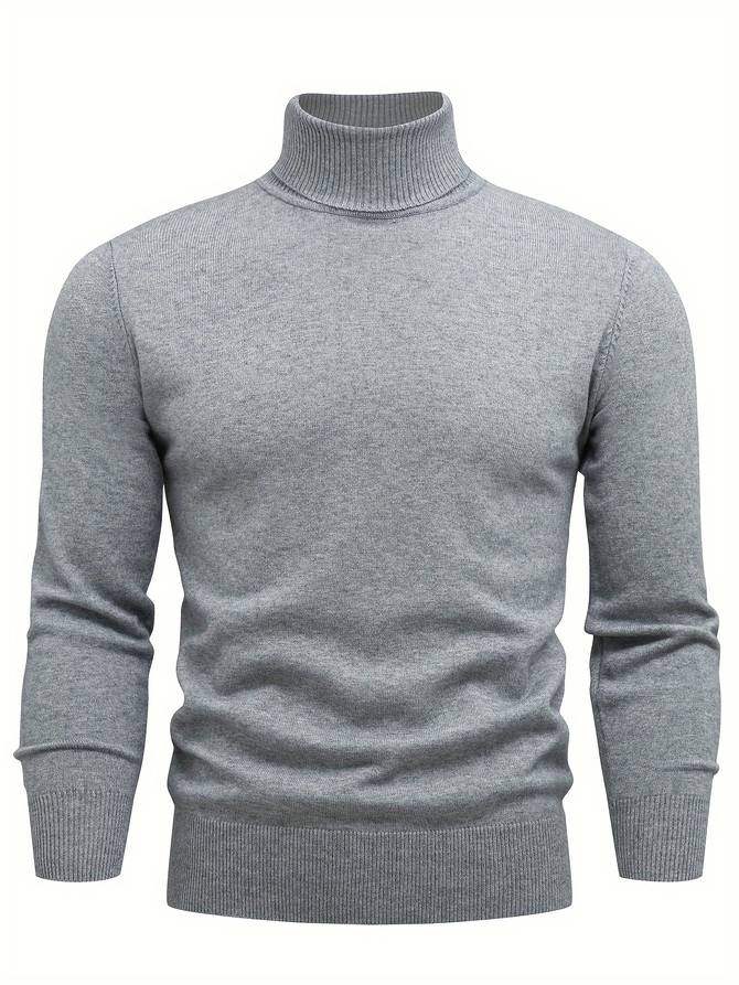 Pull Homme Col Roulé Chic Noir
