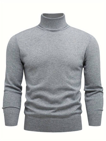 Pull Homme Col Roulé Chic Noir