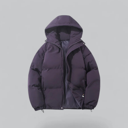 Doudoune Hiver À Capuche Zippée et Chaude