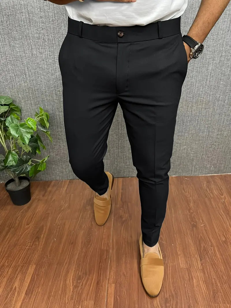 Pantalon Homme Élégant Noir Moderne - BerlinGlamour