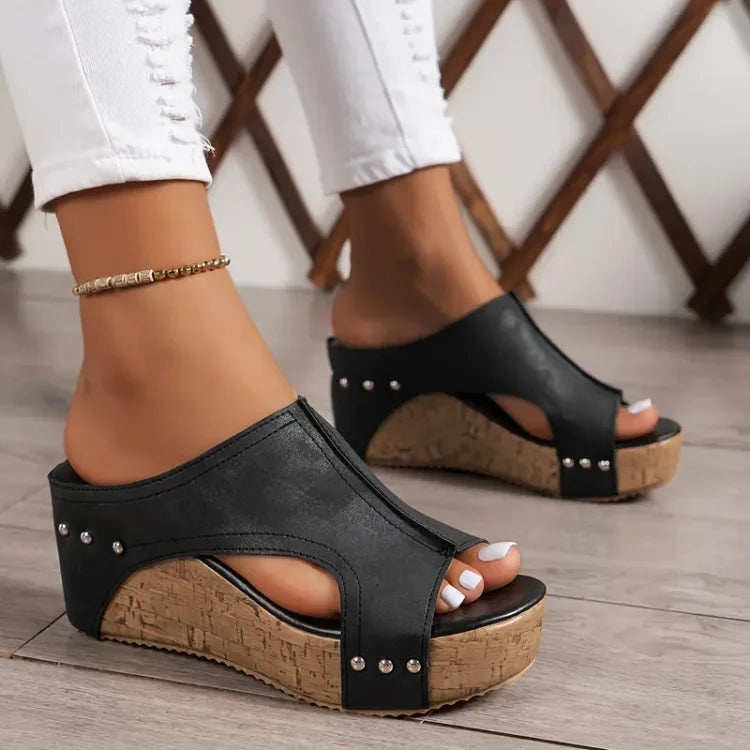 Sandales Compensées Femme Confort Ergonomique - PanierRoyale