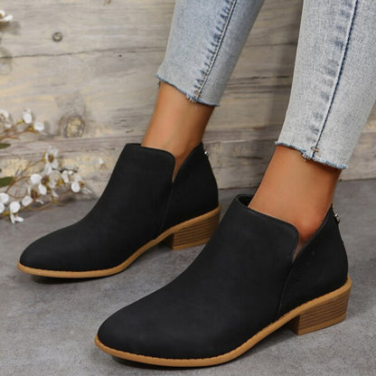 Bottines Femmes Talon Plat Elegant