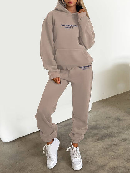 Survêtement Femme Brun Doux et Chaude
