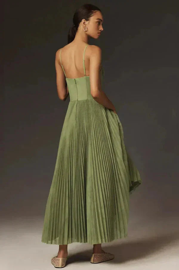 Robe Maxi Femme Plissée Épaules Dévoilées