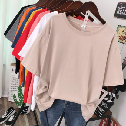 T-shirt femme oversize en coton doux et confortable