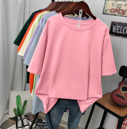 T-shirt femme oversize en coton doux et confortable