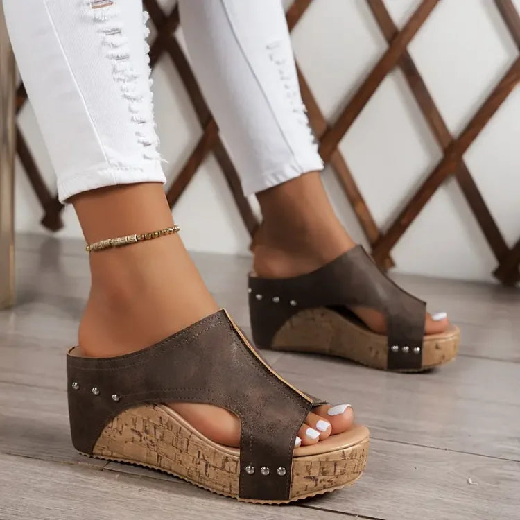 Sandales Compensées Femme Confort Ergonomique