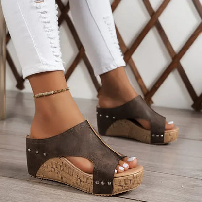 Sandales Compensées Femme Confort Ergonomique