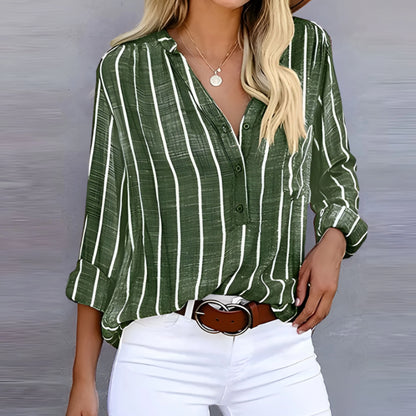Blouse Femme à Rayures Mode