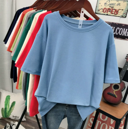 T-shirt femme oversize en coton doux et confortable