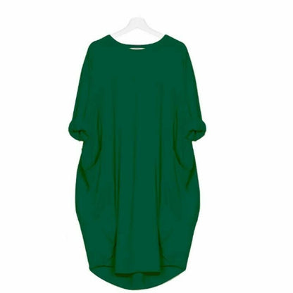 Robe Été Légère pour Femme - Col Rond et coupe Droite