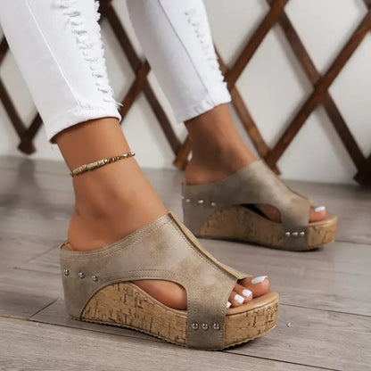 Sandales Compensées Femme Confort Ergonomique