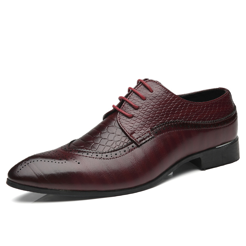Chaussures de Mariage Homme Élégantes à Lacets Pointure Fine