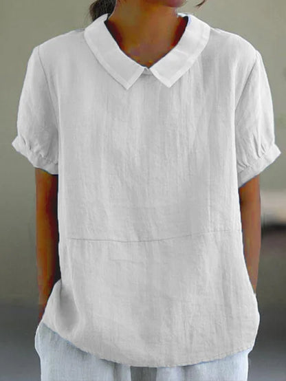 Blouse Femme Été Legère à Manches Courtes et Col V