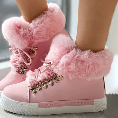 Bottines Hiver Fourrées et Chaude pour Femme