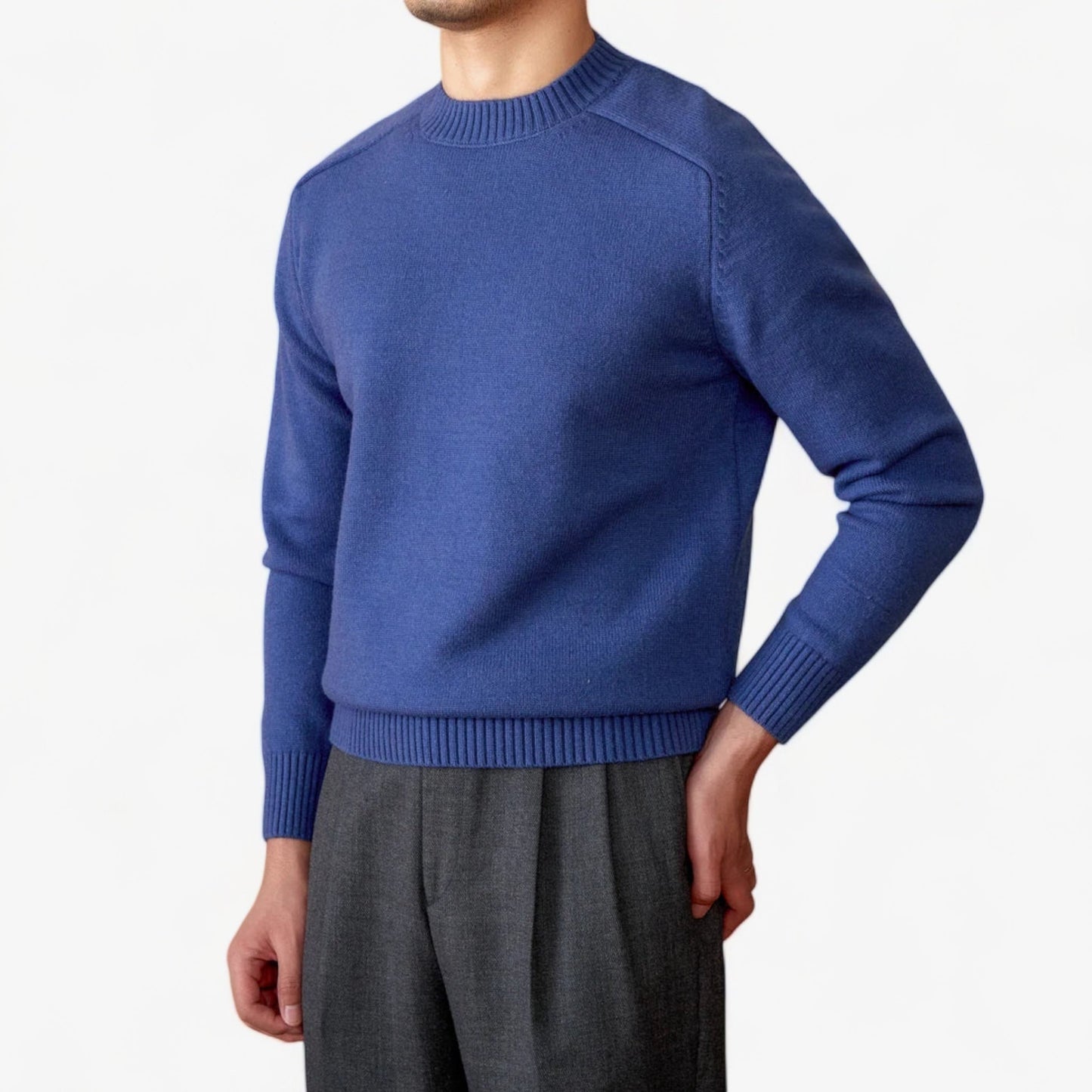 Pull Homme Hiver Chaud en Col Rond - PanierRoyale