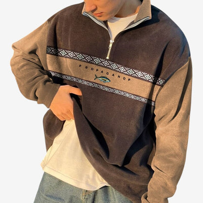 Pull à Capuchon Zippé Hiver Chaud et Confortable
