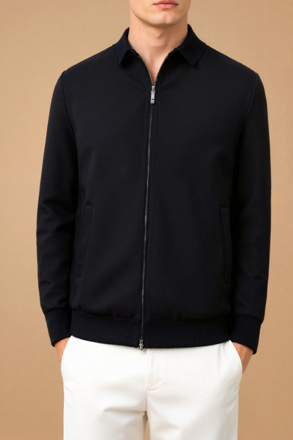 Blouson Homme Noir Élégant