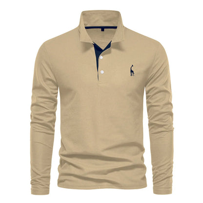 Polo Homme Manche Longue Classique et Confortable