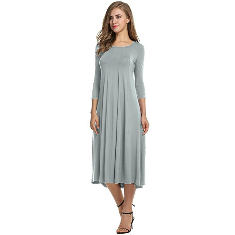 Robe Femme Chic Mi-Longue Taille Idéale