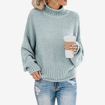 Pull Col Roulé Femelle Doux et Chaude