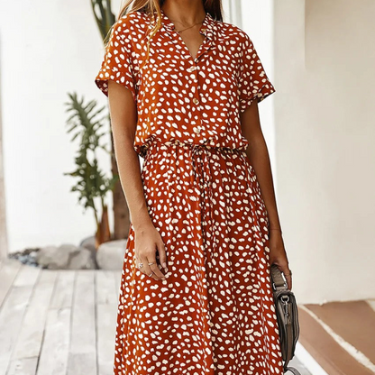 Robe Soirée Élégante à Manches Courtes