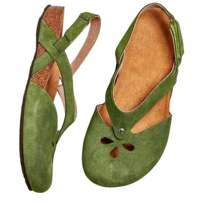 Sandales Femmes à Talons Plats avec Sangle Réglable - PanierRoyale
