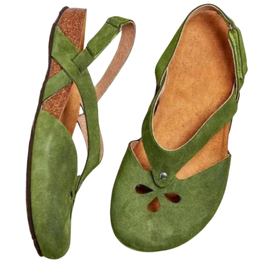 Sandales Femmes à Talons Plats avec Sangle Réglable - PanierRoyale