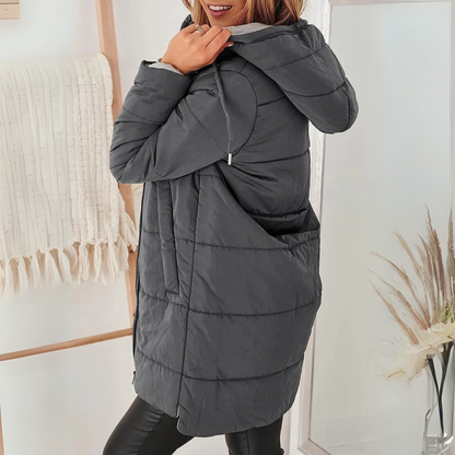 Doudoune Hivernale Femme avec Capuche et Poches Zippées