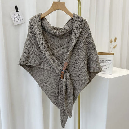 Écharpe Femme Tricotée Brun Cachemire Hiver