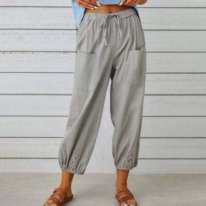 Pantalon Femme Décontracté Taille Relâchée