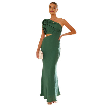 Robe Soirée Élégante Longue à Épaules Découvertes