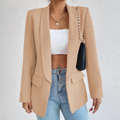 Blazer Femme Chic Grande Taille Longue Manche