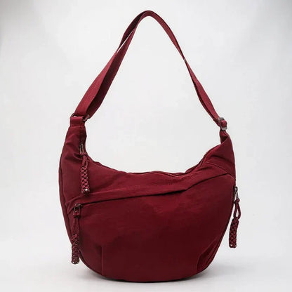 Sac banane Femme Nylon côtelé Bandoulière réglable